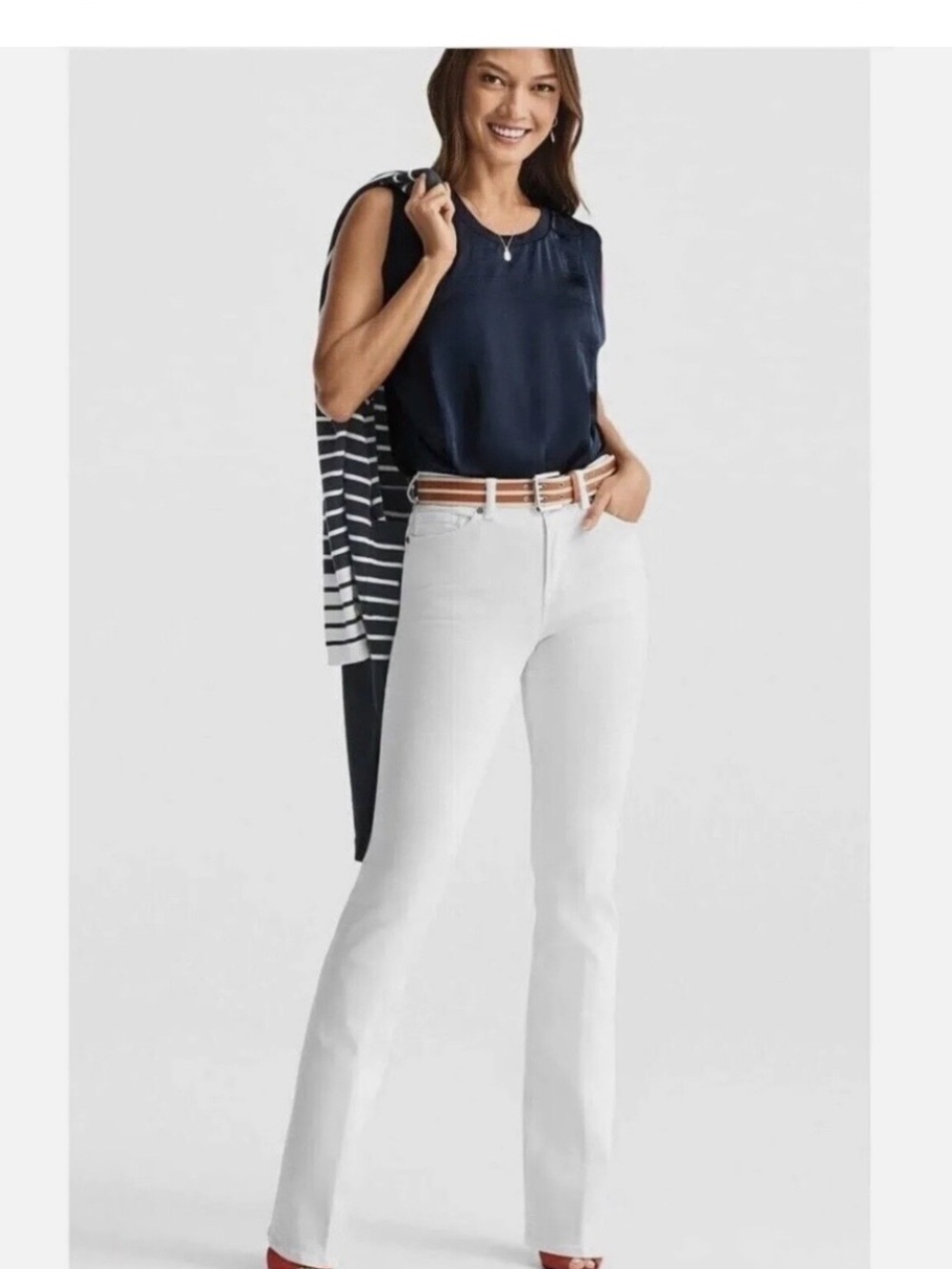 Cabi 5th Avenue Jeans, classic straight, stretch, like new white